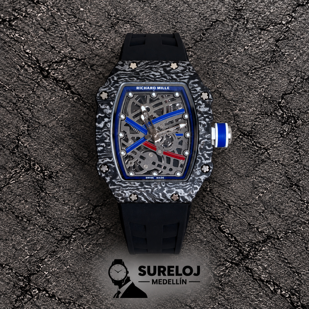 Rchrd Mll Negro Tablero Azul