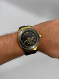 Tchmarin Manta Hombre Dorado Bisel Negro