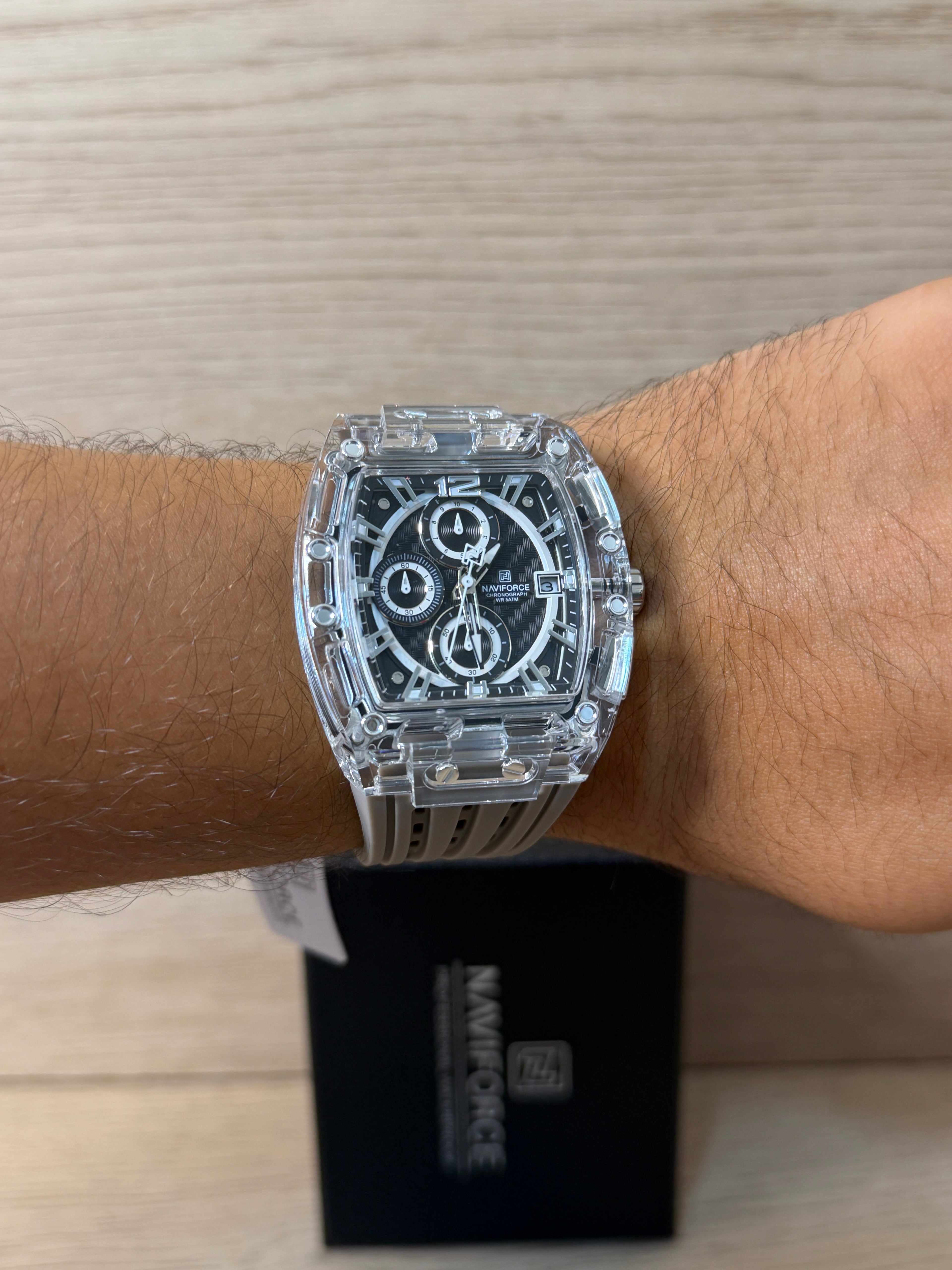 NaviForce Original Hombre Gris Funcional