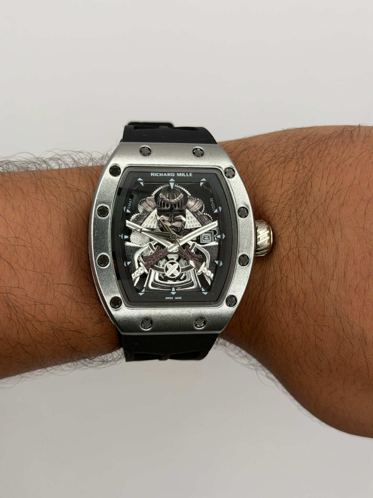Rchrd Mll Hombre Samurai Plateado SR55