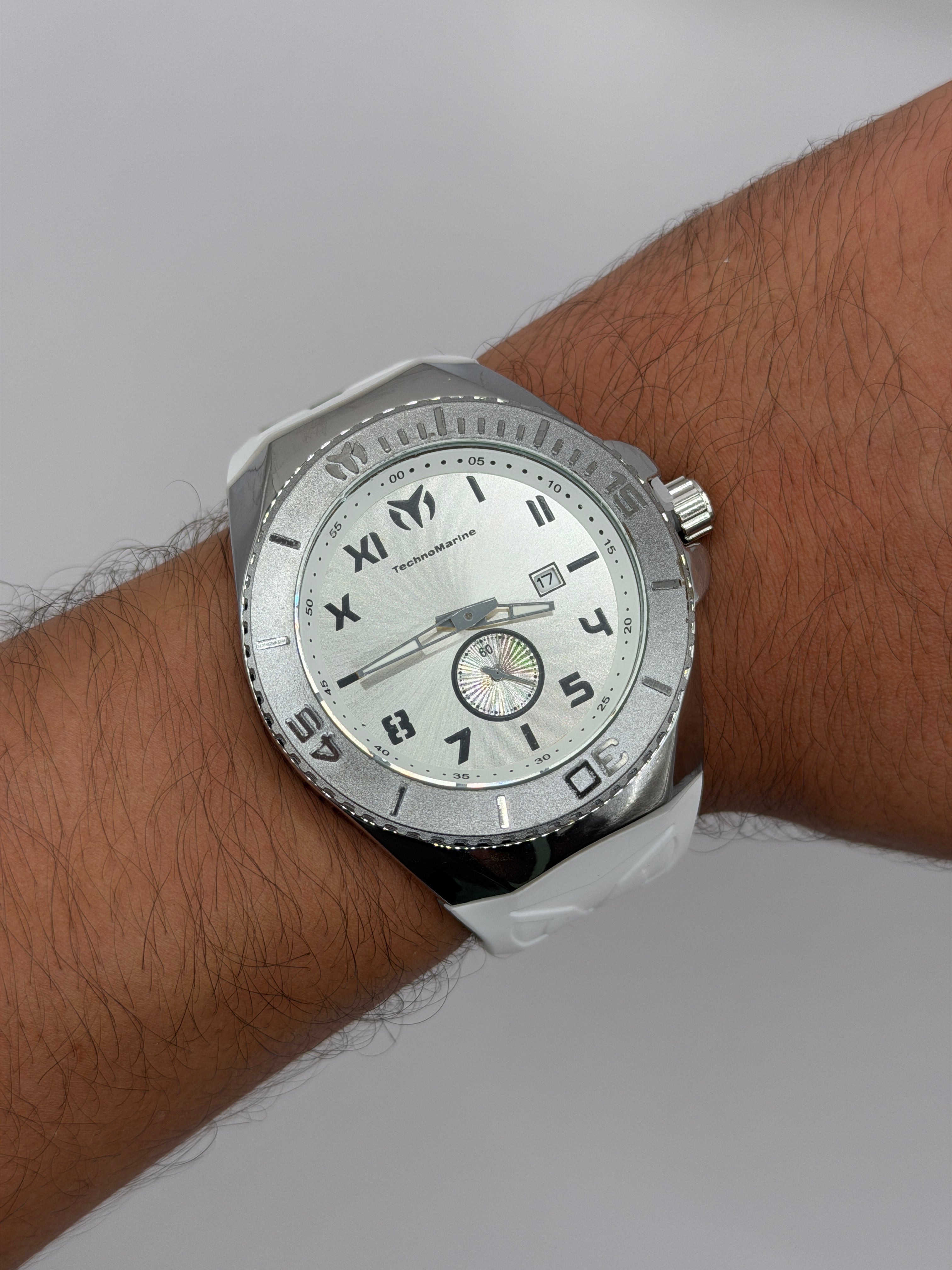 Tchmarin Manta Hombre Blanco Plateado