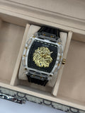 Guss Hombre Leon Negro Fondo Dorado SR47