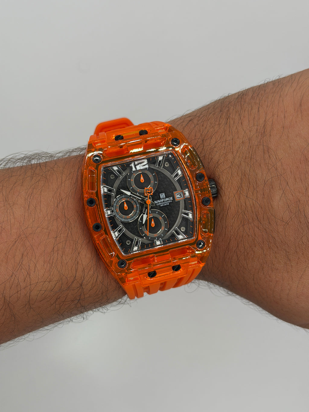 NaviForce Original Hombre Naranja Funcional