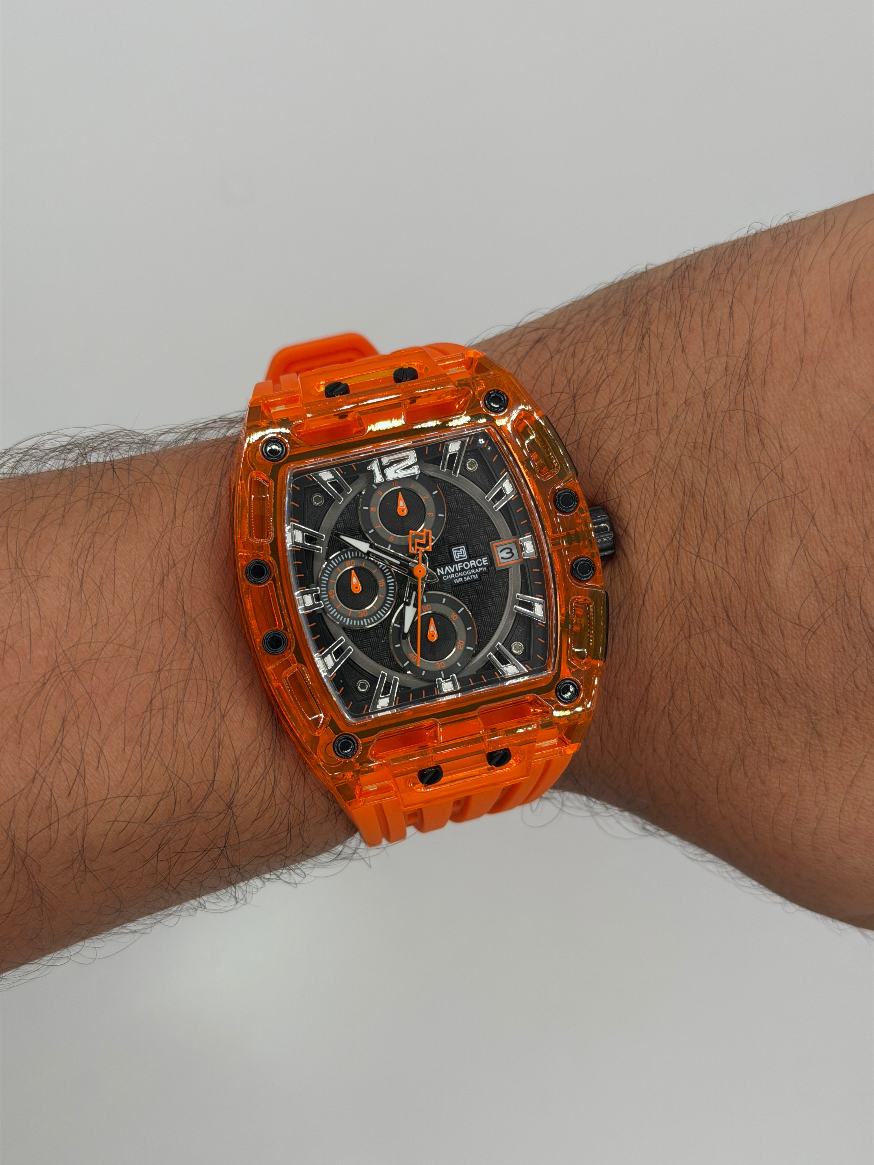 NaviForce Original Hombre Naranja Funcional