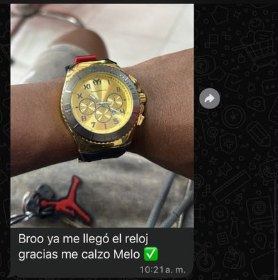 Foto del reloj que recibió el cliente