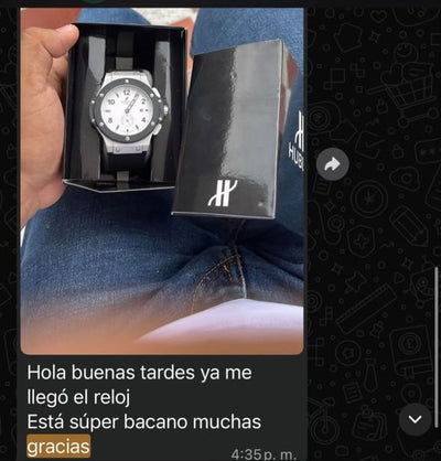 Foto del reloj que recibió el cliente