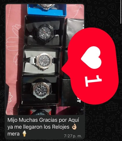 Foto del reloj que recibió el cliente