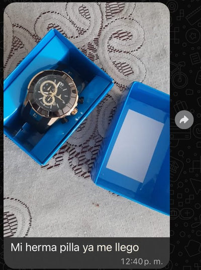 Foto del reloj que recibió el cliente