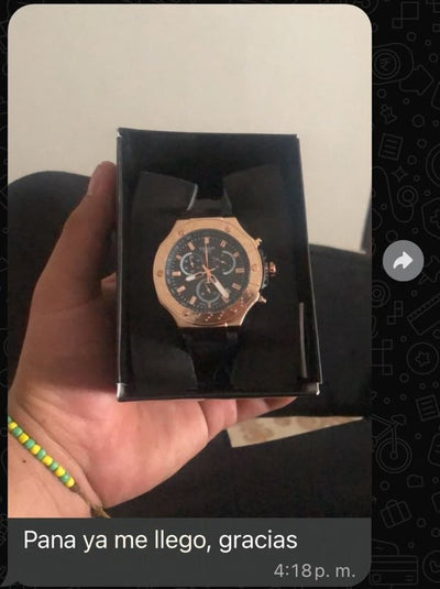 Foto del reloj que recibió el cliente