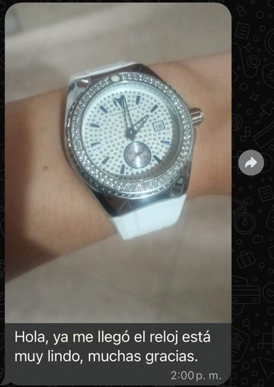 Foto del reloj que recibió el cliente