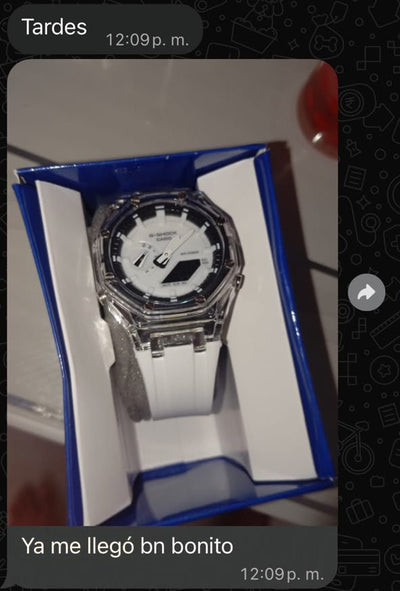 Foto del reloj que recibió el cliente